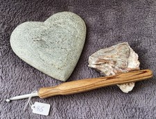 Häkelnadel 4,5 mm Handgemacht Holz Schichtholz Natur Gedrechselt