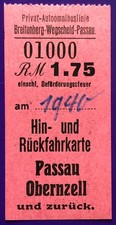 Ticket Fahrkarte