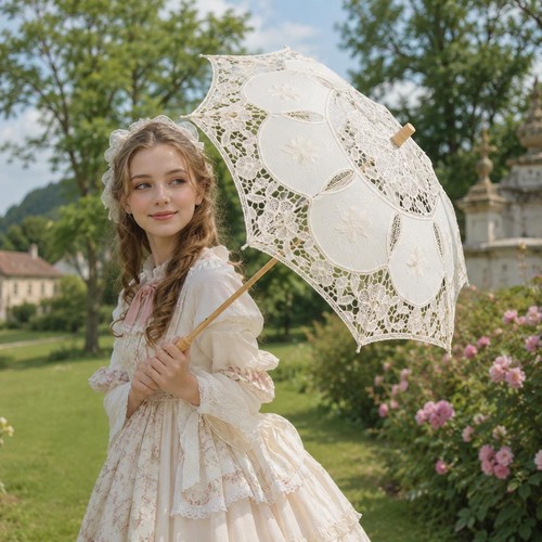 Vintage spitze sonnenschirm - vintage,
