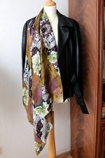 Christian Fischbacher großer Brokat Seidentuch Rosen & Paisley NEUW