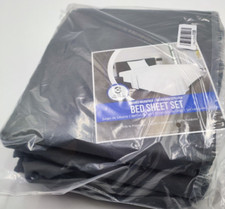 Utopia Bedding Microfaser Set 3 Teilig Grau Bettlaken Spannbetttuch Kissenbezug
