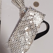 Krawatte Damen silberfarben