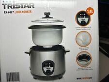 TRISTAR 6127 Reiskocher 1.5L 500W Edelstahl Warmhaltefunktion Dämpfer Dünsten