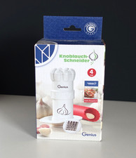 ??Genius - Knoblauchschneider G5 Set 4-tlg. Knoblauchpresse " weiß "??