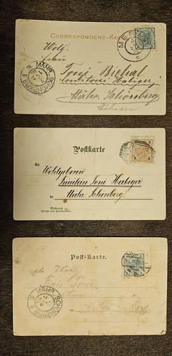 Drei alte postkarten ins - drei,