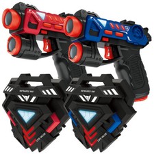 Playtastic Lasertag-Set: 2 Pistolen, 2 Infrarot-Empfänger, Licht- & Ton-Effekte