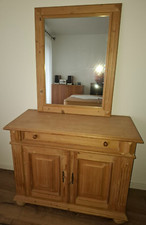 Kommode + Spiegel Fichte natur gewachst Massivholz für Flur o.ä.