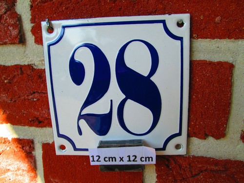 Hausnummer emaille 28 - emaille, nr.