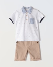 NEU Kinder Sommer 2tlg Set für Jungen mit Poloshirt & Shorts – bequem & stilvoll