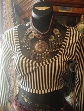 LARGE Striped Black and White