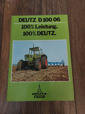 Original Prospekt Deutz D 100 06 Traktor Schlepper Fahr