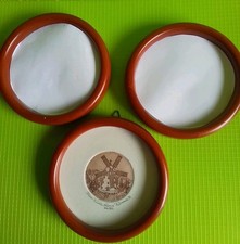  3 Bilderrahmen rund ,Durchmesser ca. 11 cm, Kirschholz, 1aZustand 