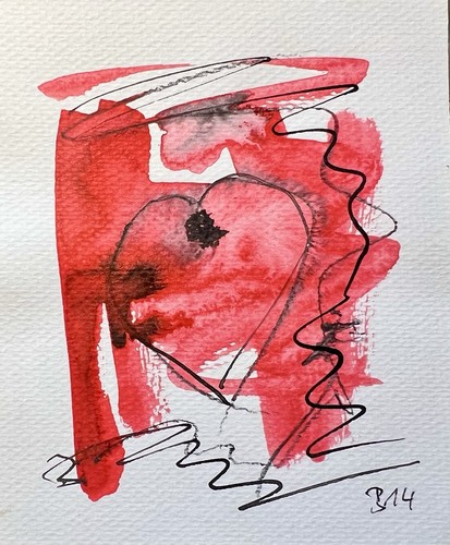 Original abstrakte aquarell - original,