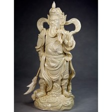 Porzellanfigur weiß "General Guan Yu", Blanc de Chine Keramikskulptur, Porzellan