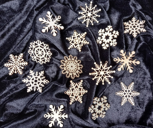 Schneeflocken aus holz - 15,
