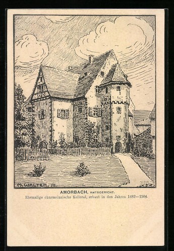 Künstler amorbach das - künstler-ak, amorbach,