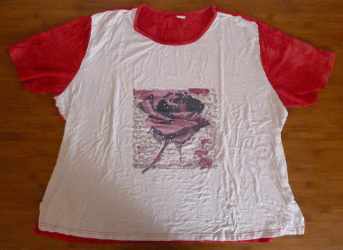 Weiß rotes damen - rotes, t-shirt