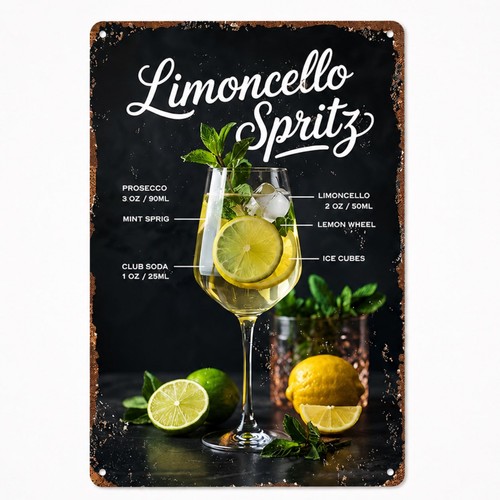 Metallschild limoncello spritz - metallschild,
