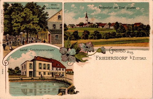 Litho gruss aus - gruss, schlesien