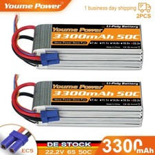 2pcs 22,2V 3300mAh 6S Lipo Akku EC5 für RC Hubschraub Boot Flugzeug Auto Lkw 