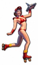 Car Hop Diner Rollschuhe Pin