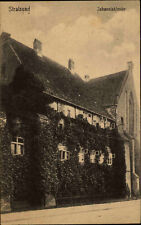 1932 Landpost-Stempel NISCHWITZ Wurzen Land auf AK STRALSUND Johannis-Kloster