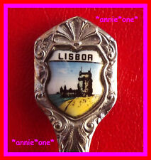 ꧁ EMAILLE wappen ANDENKENLÖFFEL portugal LISSABON lisboa TURM von BELÉM torre ꧂