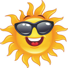 Aufkleber Sonne Sonnenbrille