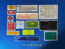 Aufklebersatz 45 190SL bis Bj