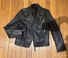 H&M EDITION Schwere Lederjacke Gr. 48 M Biker Echtlederjacke Echtleder TOP