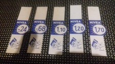 5 alte Nivea Preisschilder