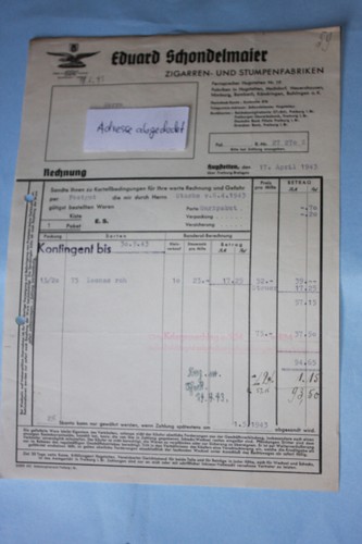 Kopfbogen alte rechnung - kopfbogen,