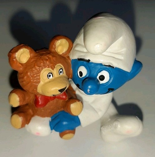 20205 baby schlumpf mit teddy - schlumpf,