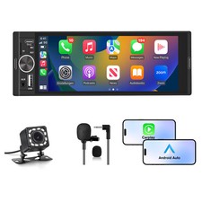 Autoradio 1Din 6.3" Touchscreen Wireless Apple CarPlay Bluetooth USB RDS Radio