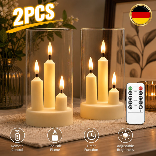 Led kerzen wachssäulenkerzen - kerzen,