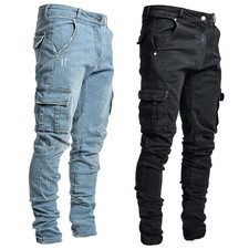 Herren stretch cargo denim - cargo,