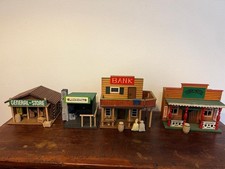 Western Stadt (5 Häuser) passend zu Elastolin, Timpo Toys Cowboy und Indianer