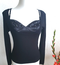 NEU NICOWA 2in1 PULLOVER mit ANGORA + TOP mit PERLEN SCHMUCKSTEINE GrS festlich