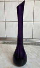 Glas Vase, Vase, violett-blau