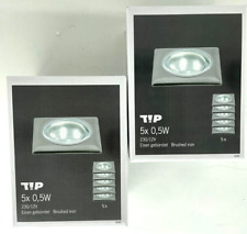 10x Einbauleuchten LED TIP 0,5 W Eisen gebürstet mit Leuchtmittel NEU R1051