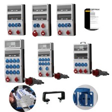 EXT Baustromverteiler Wandverteiler KOMPLETT 32A 16A 230V Mennekes Dosen