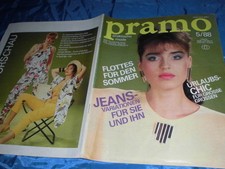 PRAMO , Mai 1988 , Frauen Mode Zeitschrift / DDR , " Jeans " , Sommer Mode
