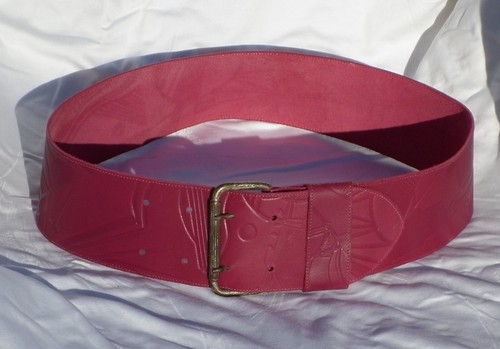 Leder gürtel rot 100cm - leder,