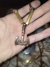 Wikinger Axt Anhänger | Bronze Peruns Axt | Mittelalter Replik | Unisex