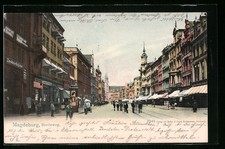 Magdeburg, Ansichtskarte, Partie am Breiteweg 1905 