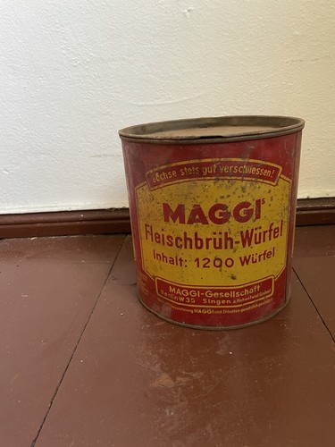 Alte große blechdose maggi - blechdose,