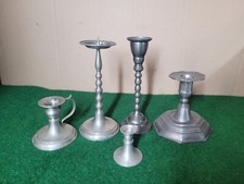 5 Zinn Kerzenständer 
