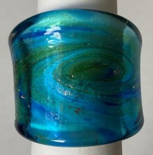 Unikat - Glasring Aquamarine