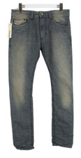 Diesel Thavar Slim-Skinny 0810X Herrenjeans W28/L32 Nadelstreifen Zip Neu Denim