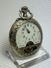 HEBDOMAS 8 JOURS TASCHENUHR MIT JÄGERMOTIV . SUPER ZUSTAND